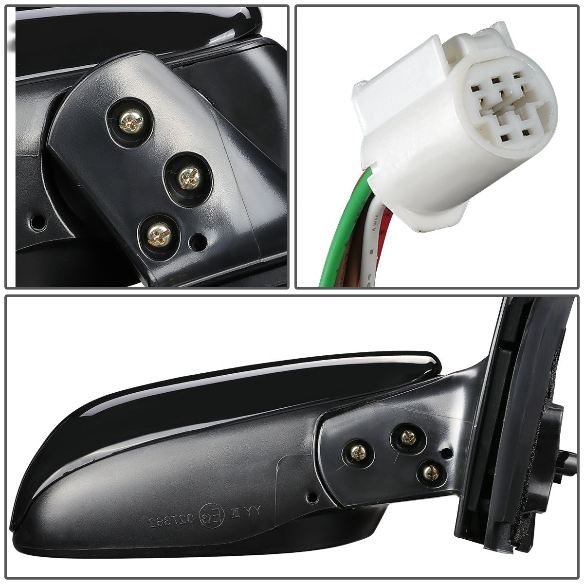 RETROVISOR MIRROR - OEM - 09-13 TOYOTA COROLLA - POWERED - HEATED - TEXTURED - BLACK - RIGHT