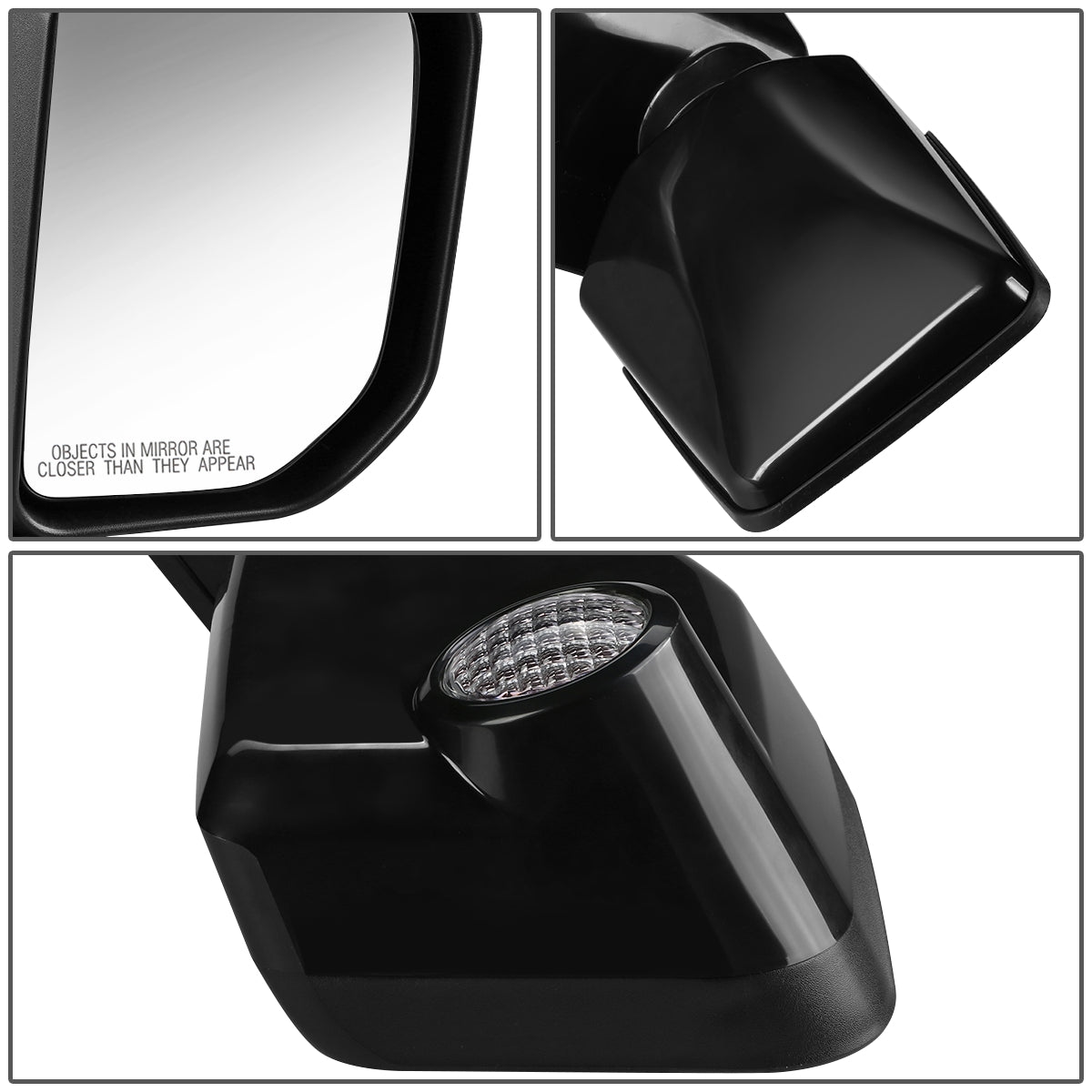 RETROVISOR MIRROR - OEM - 07-09 TOYOTA FJ CRUISER - POWERED - PAINTABLE - BLACK - RIGHT