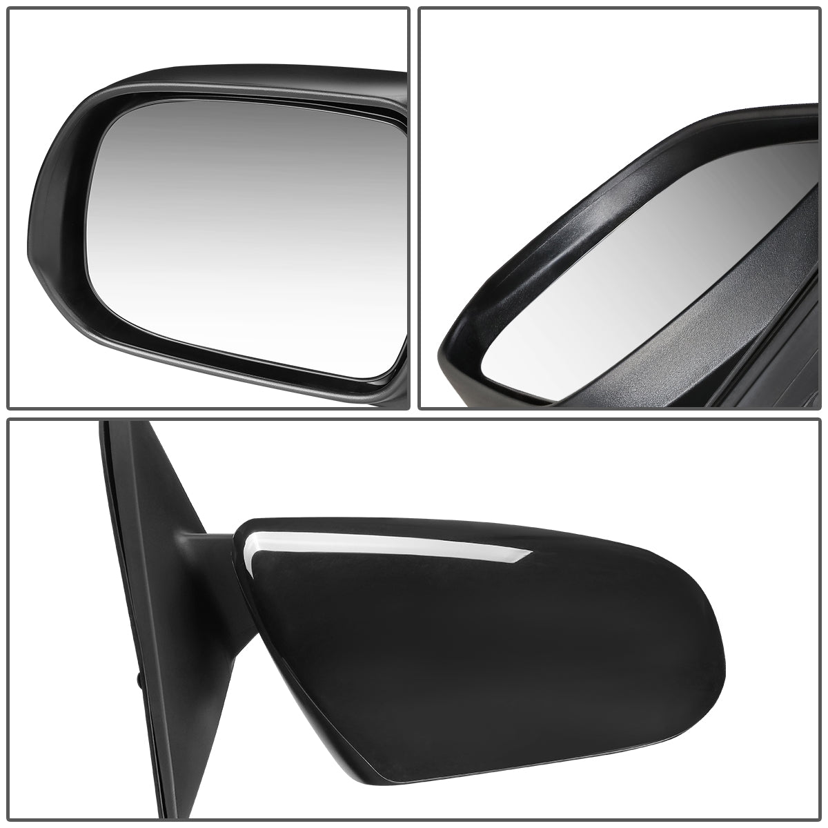 RETROVISOR MIRROR - OEM - 08-13 TOYOTA HIGHLANDER - POWERED - HEATED - PAINTABLE - BLACK - RIGHT