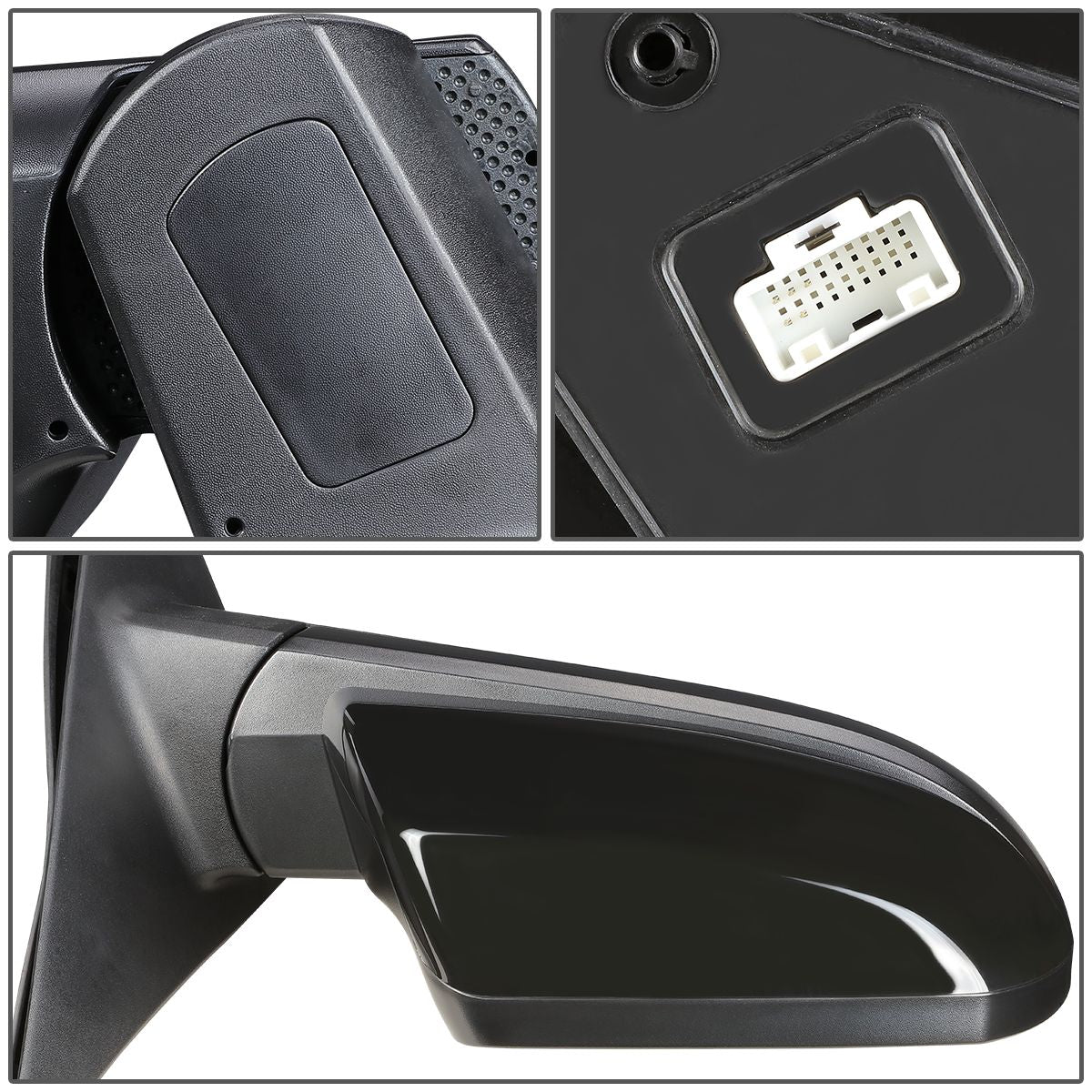 RETROVISOR MIRROR - OEM - 07-13 TOYOTA TUNDRA / 08-13 TOYOTA SEQUOIA - POWERED - HEATED - TEXTURED - BLACK - RIGHT