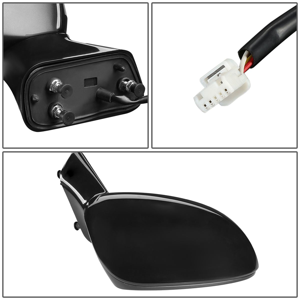 RETROVISOR MIRROR - OEM - 09-12 TOYOTA VENZA - POWERED - PAINTABLE - BLACK - RIGHT