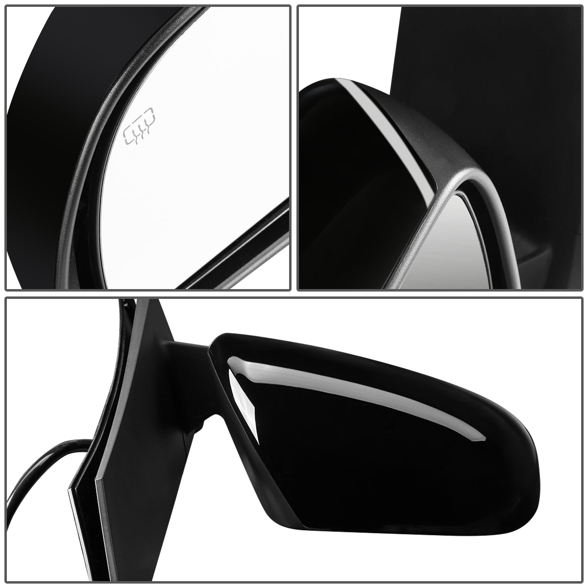 RETROVISOR MIRROR - OEM - 11-12 TOYOTA SIENNA - POWERED - HEATED - TEXTURED - RIGHT - BLACK