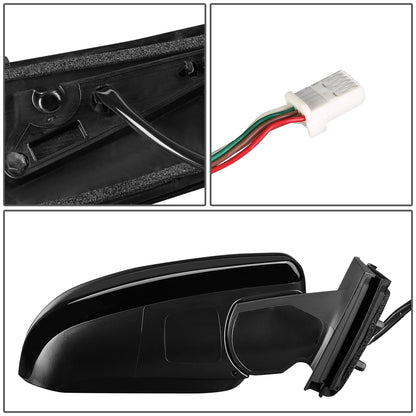 RETROVISOR MIRROR - OEM - 11-12 TOYOTA SIENNA - POWERED - HEATED - TEXTURED - RIGHT - BLACK