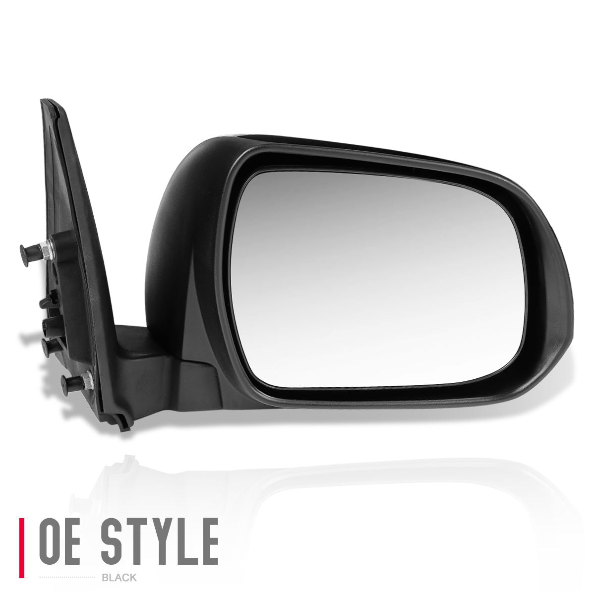 RETROVISOR MIRROR - OEM - 10-13 TOYOTA 4RUNNER - POWERED - HEATED - TEXTURED - RIGHT - BLACK