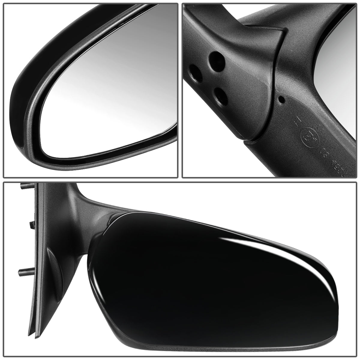 RETROVISOR MIRROR - OEM - 12-14 TOYOTA CAMRY - POWERED - TEXTURED - RIGHT - BLACK