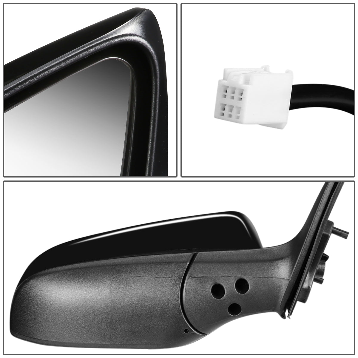 RETROVISOR MIRROR - OEM - 12-14 TOYOTA CAMRY - POWERED - TEXTURED - RIGHT - BLACK