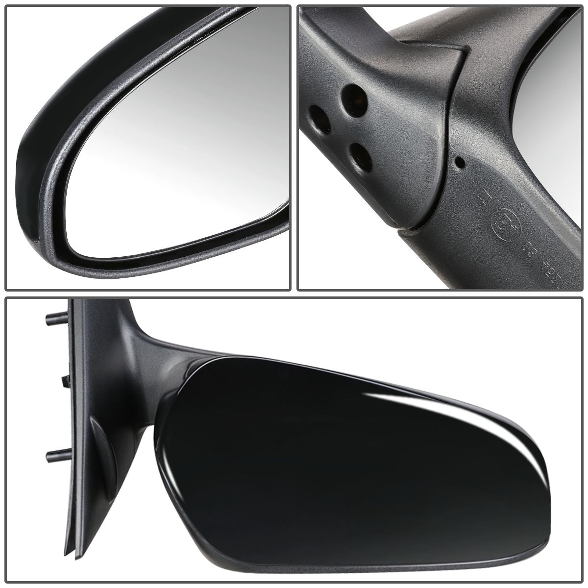 RETROVISOR MIRROR - OEM - 12-14 TOYOTA CAMRY - POWERED - HEATED - TEXTURED - RIGHT - BLACK