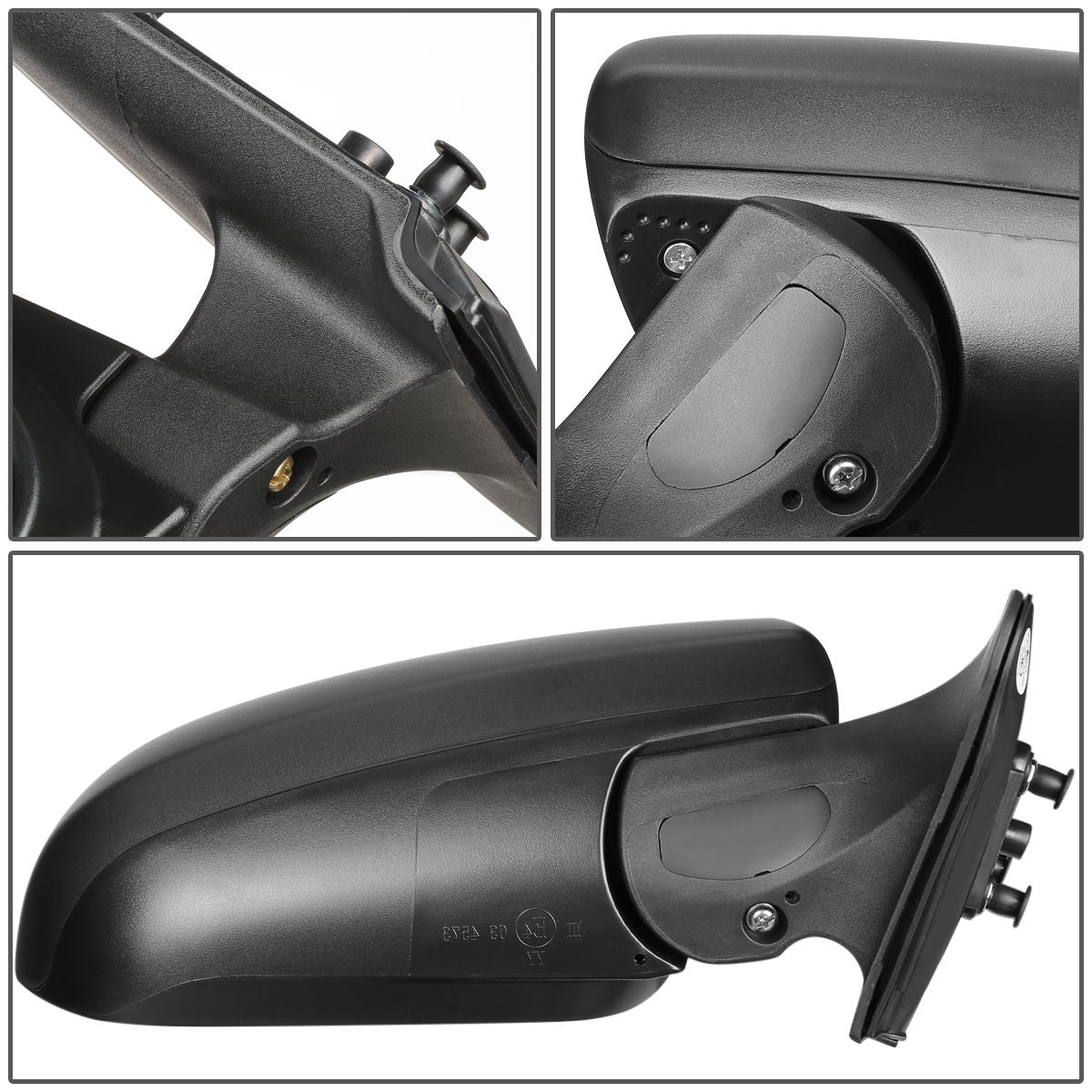 RETROVISOR MIRROR - OEM - 12-15 TOYOTA TACOMA - MANUAL MIRROR ADJUSTMENT - W/O HEAT - TEXTURED - RIGHT - BLACK