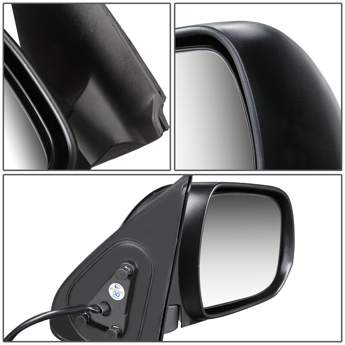 RETROVISOR MIRROR - OEM - 12-15 TOYOTA TACOMA - POWERED - TEXTURED - RIGHT - BLACK