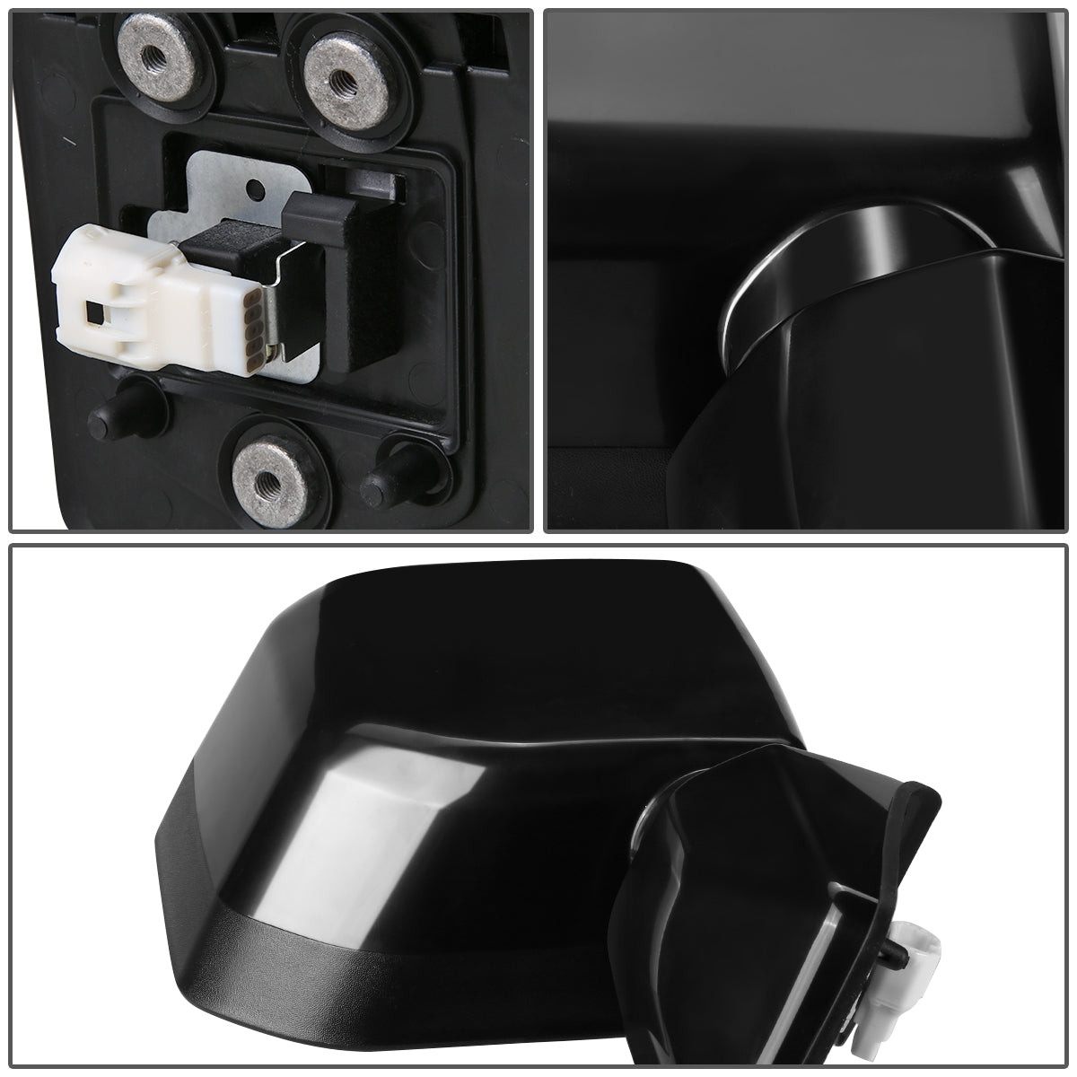 RETROVISOR MIRROR - OEM - 07-14 TOYOTA FJ CRUISER - MANUAL - PAINTABLE - RIGHT - BLACK