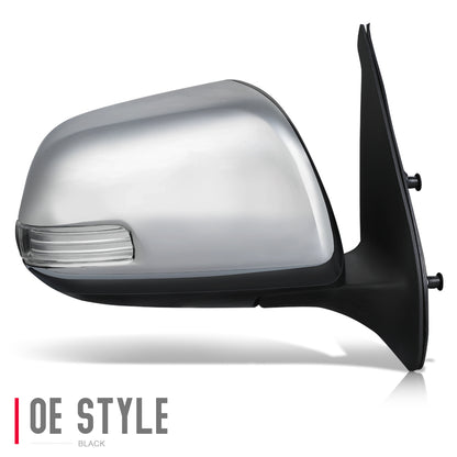 RETROVISOR MIRROR - OEM - 12-15 TOYOTA TACOMA - POWERED - W/ SIGNAL LIGHT - FOLDING - RIGHT - CHROME COVER