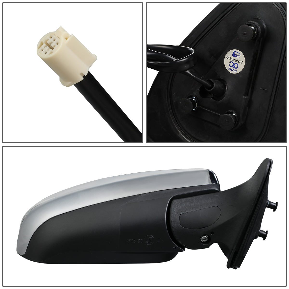 RETROVISOR MIRROR - OEM - 12-15 TOYOTA TACOMA - POWERED - W/ SIGNAL LIGHT - FOLDING - RIGHT - CHROME COVER