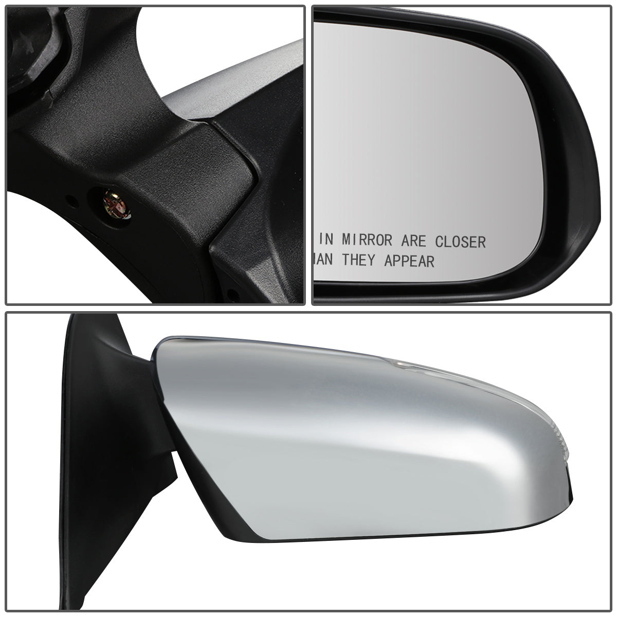 RETROVISOR MIRROR - OEM - 12-15 TOYOTA TACOMA - POWERED - W/ SIGNAL LIGHT - FOLDING - RIGHT - CHROME COVER