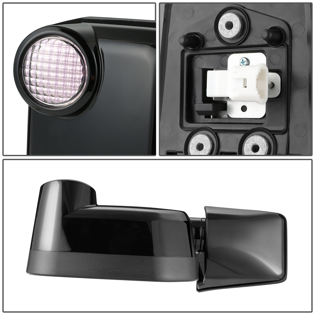 RETROVISOR MIRROR - OEM - 07-15 TOYOTA FJ CRUISER - POWERED - W/ SIGNAL LIGHT - RIGHT - BLACK