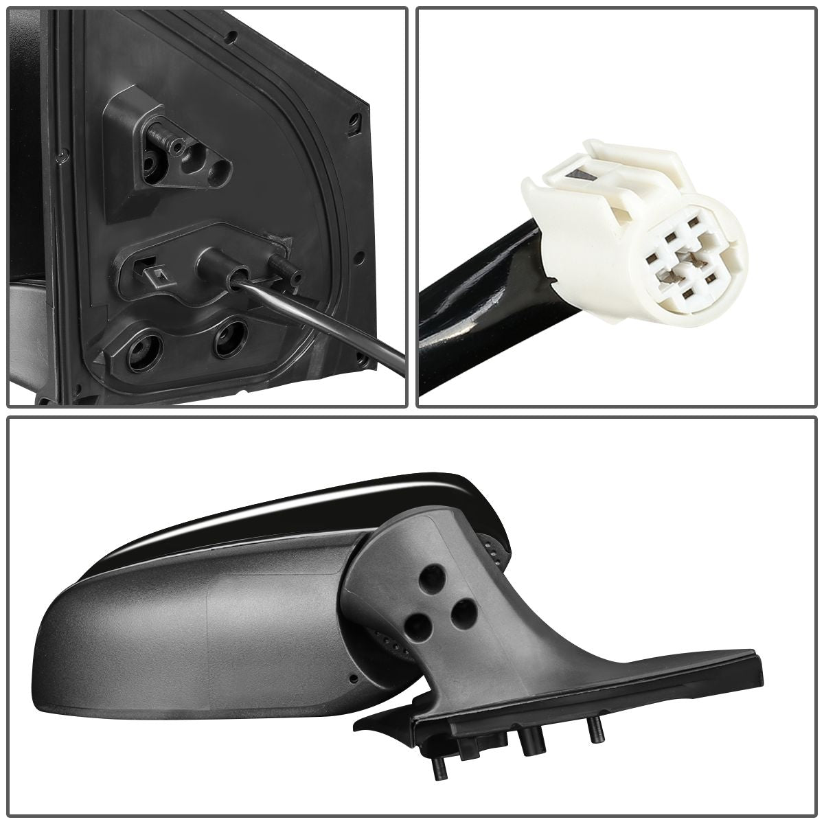 RETROVISOR MIRROR - OEM - 14-19 TOYOTA COROLLA SEDAN / 17-18 COROLLA IM / 16 SCION IM - POWERED - TEXTURED - RIGHT - BLACK