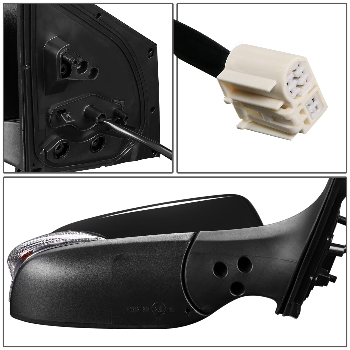 RETROVISOR MIRROR - OEM - 14-19 TOYOTA COROLLA SEDAN / 17-18 COROLLA IM / 16 SCION IM - POWERED - HEATED - TEXTURED - RIGHT - BLACK