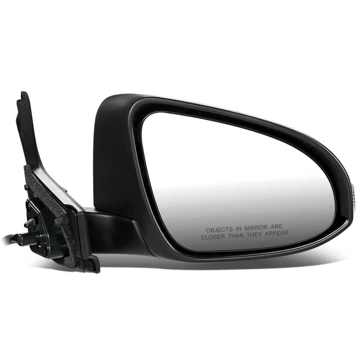 RETROVISOR MIRROR - OEM - 12-14 TOYOTA PRIUS-C - POWERED - W/ SIGNAL LIGHT - FOLDING - RIGHT - BLACK MATERIAL
