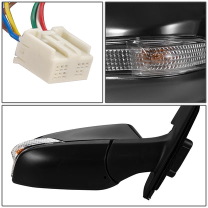 RETROVISOR MIRROR - OEM - 12-14 TOYOTA PRIUS-C - POWERED - HEATED - W/ SIGNAL LIGHT - FOLDING - RIGHT - BLACK MATERIAL