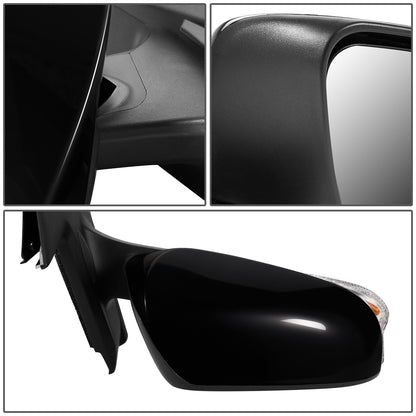 RETROVISOR MIRROR - OEM - 12-14 TOYOTA PRIUS-C - POWERED - HEATED - W/ SIGNAL LIGHT - FOLDING - RIGHT - BLACK MATERIAL