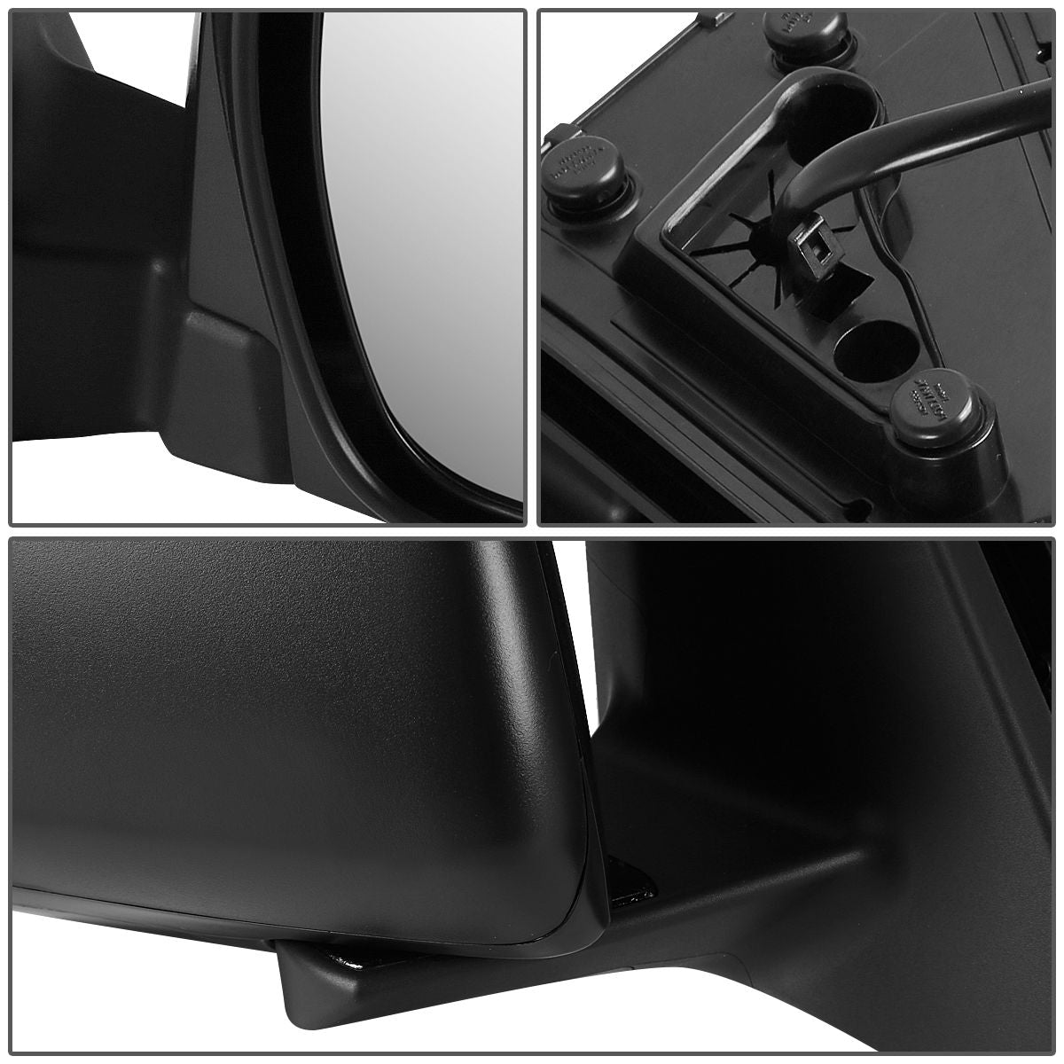 RETROVISOR MIRROR - OEM - 10-13 TOYOTA 4RUNNER - POWERED - HEATED - TEXTURED - RIGHT - BLACK