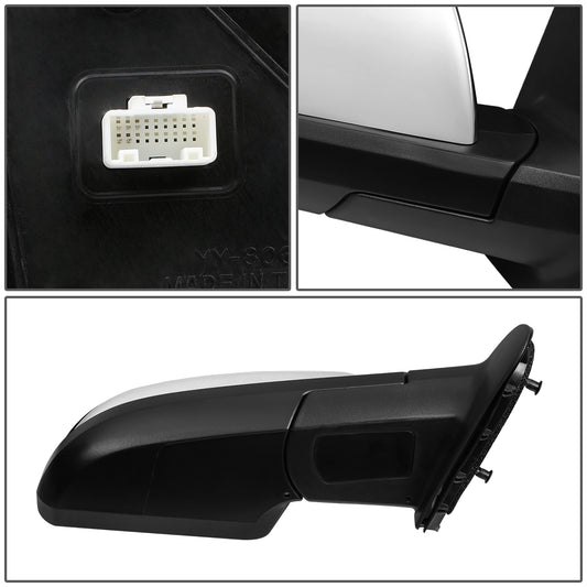 RETROVISOR MIRROR - OEM - 07-13 TOYOTA TUNDRA - POWERED - HEATED - FOLDING - RIGHT - CHROME COVER