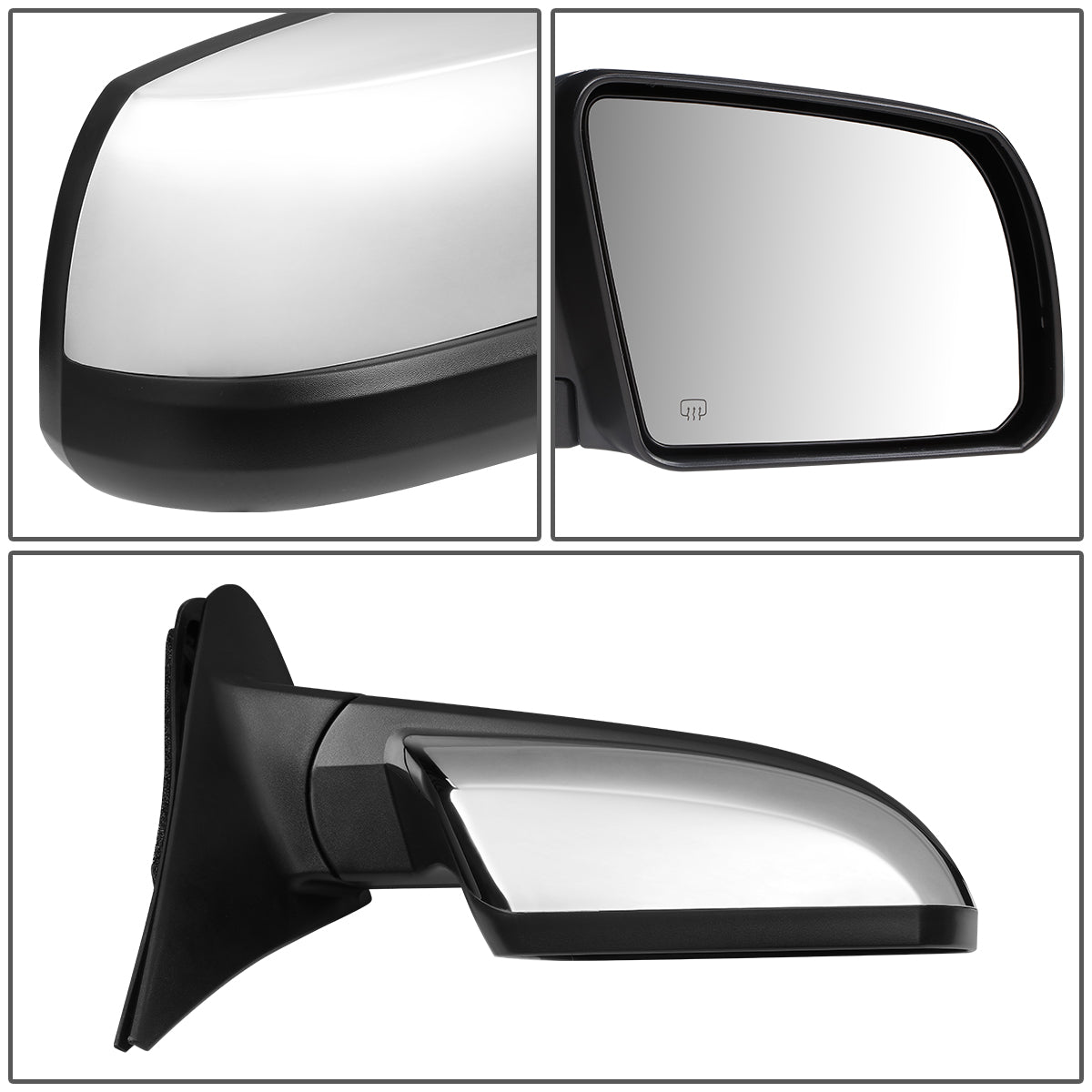 RETROVISOR MIRROR - OEM - 07-13 TOYOTA TUNDRA - POWERED - HEATED - FOLDING - RIGHT - CHROME COVER