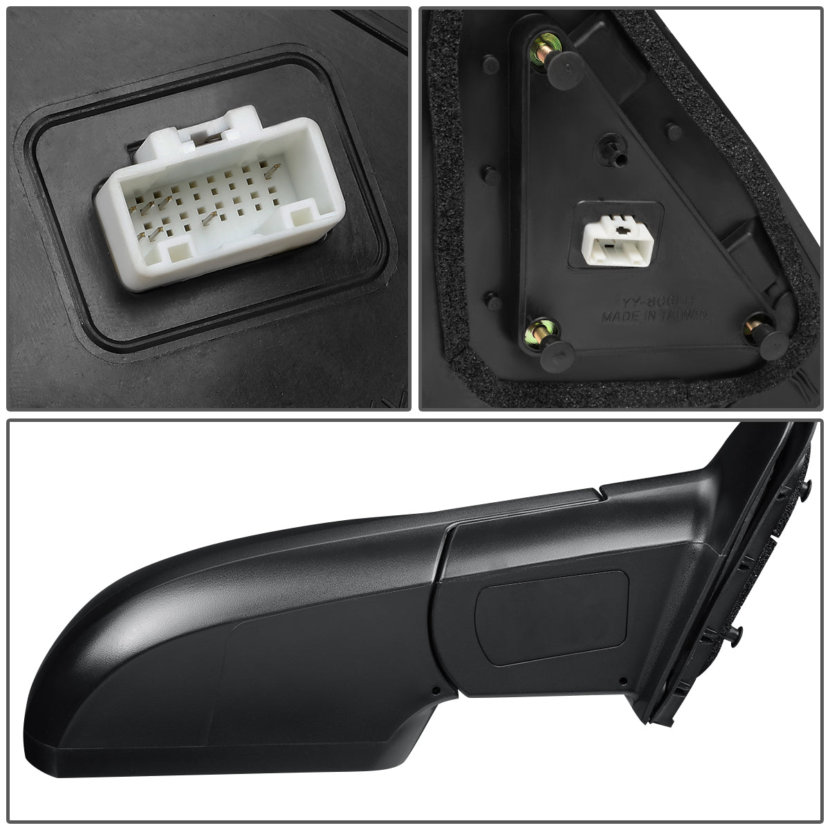 RETROVISOR MIRROR - OEM - 14-20 TOYOTA TUNDRA - POWERED - HEATED - FOLDING - W/ BSD - TEXTURED - RIGHT