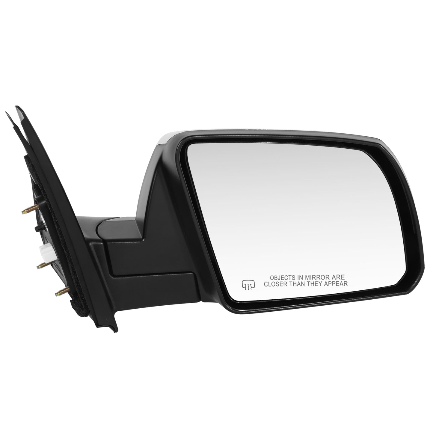RETROVISOR MIRROR - OE STYLE - TOYOTA TUNDRA 14-21 - WITH POWER WITH HEATED CHROME COVER - PASSENGER SIDE - SMOOTH - BLACK / CHROME
