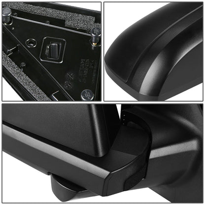 RETROVISOR MIRROR - OEM - 14-15 TOYOTA TUNDRA - MANUAL - TEXTURED - RIGHT - BLACK