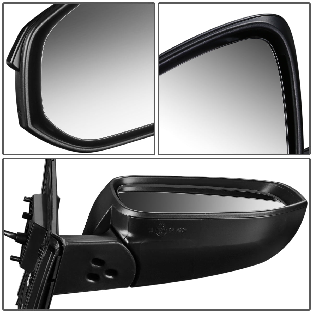 RETROVISOR MIRROR - OEM - 13-15 TOYOTA RAV4 - POWERED - TEXTURED - RIGHT - BLACK