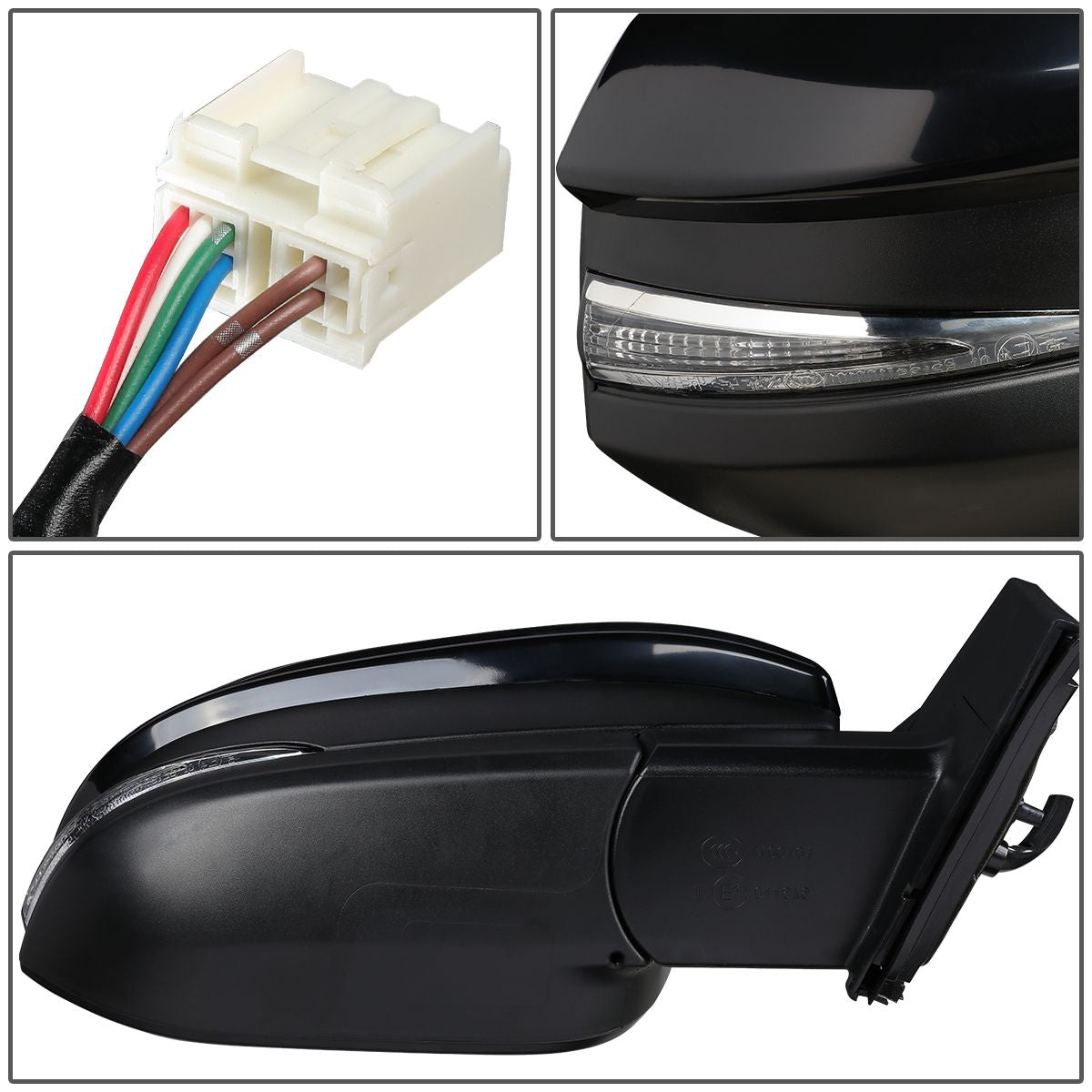 RETROVISOR MIRROR - OEM - 13-15 TOYOTA RAV4 - POWERED - HEATED - TEXTURED - RIGHT - BLACK