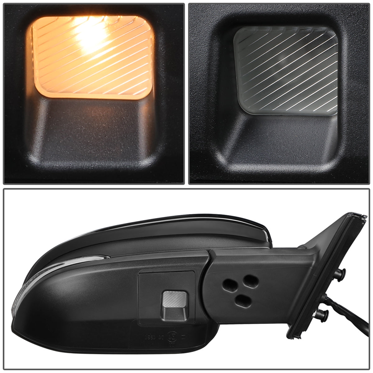 RETROVISOR MIRROR - OEM - 13-15 TOYOTA RAV4 - POWERED - HEATED - FOLDING - W/ SIGNAL LIGHT - W/ PUDDLE LIGHT - RIGHT - BLACK MATERIAL
