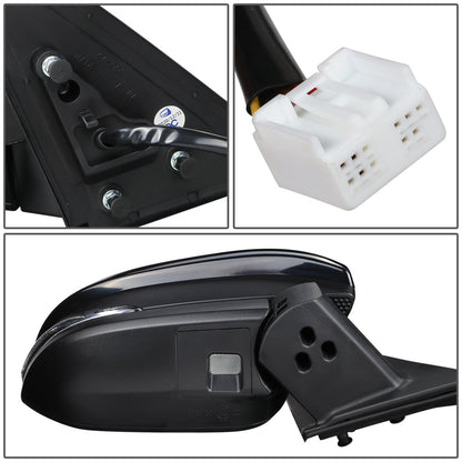 RETROVISOR MIRROR - OEM - 13-15 TOYOTA RAV4 - POWERED - HEATED - FOLDING - W/ SIGNAL LIGHT - W/ PUDDLE LIGHT - RIGHT - BLACK MATERIAL