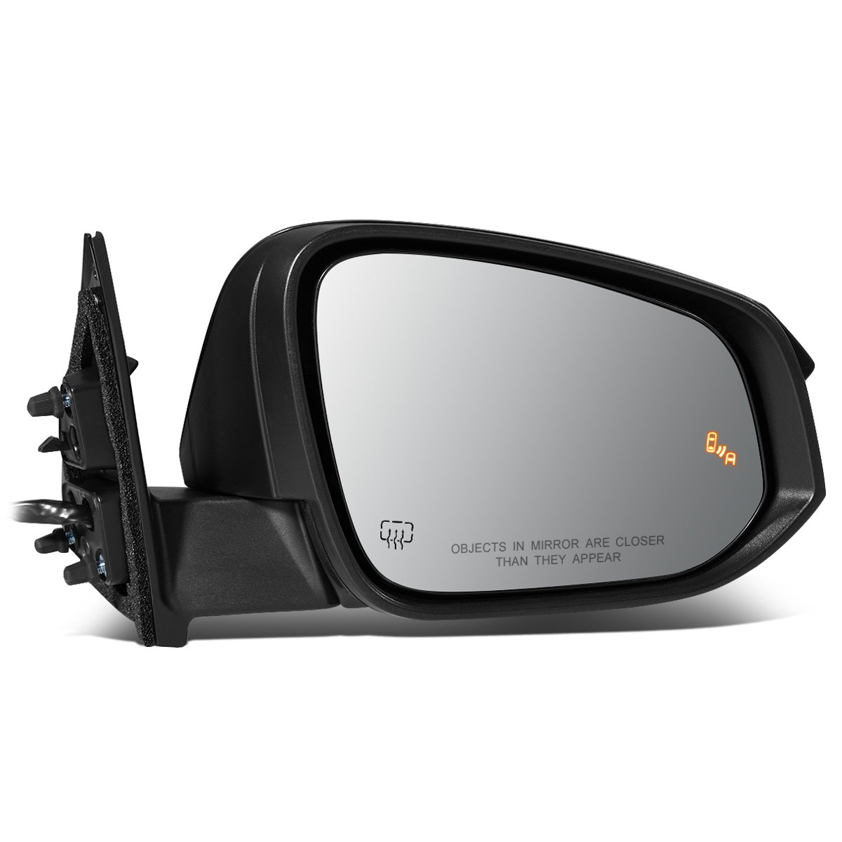 RETROVISOR MIRROR - OEM - 14-16 TOYOTA HIGHLANDER - POWERED - HEATED - W/ SIGNAL LIGHT - W/ MEMORY - W/ PUDDLE LIGHT - FOLDING - RIGHT - BLACK MATERIAL