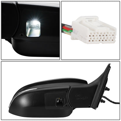 RETROVISOR MIRROR - OEM - 14-16 TOYOTA HIGHLANDER - POWERED - HEATED - W/ SIGNAL LIGHT - W/ MEMORY - W/ PUDDLE LIGHT - FOLDING - RIGHT - BLACK MATERIAL