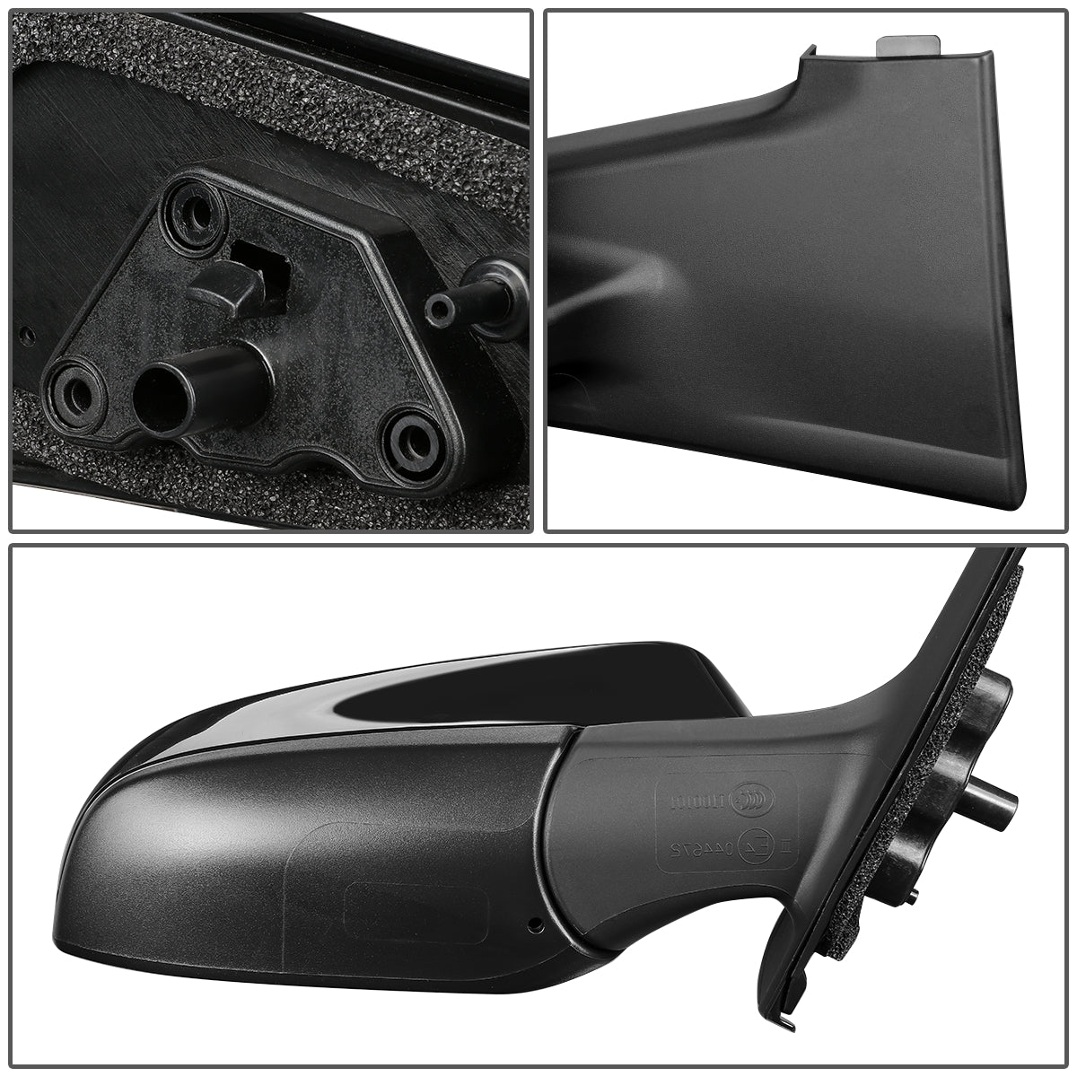 RETROVISOR MIRROR - OEM - 15-18 TOYOTA YARIS HATCHBACK - MANUAL - PAINTABLE - RIGHT - BLACK