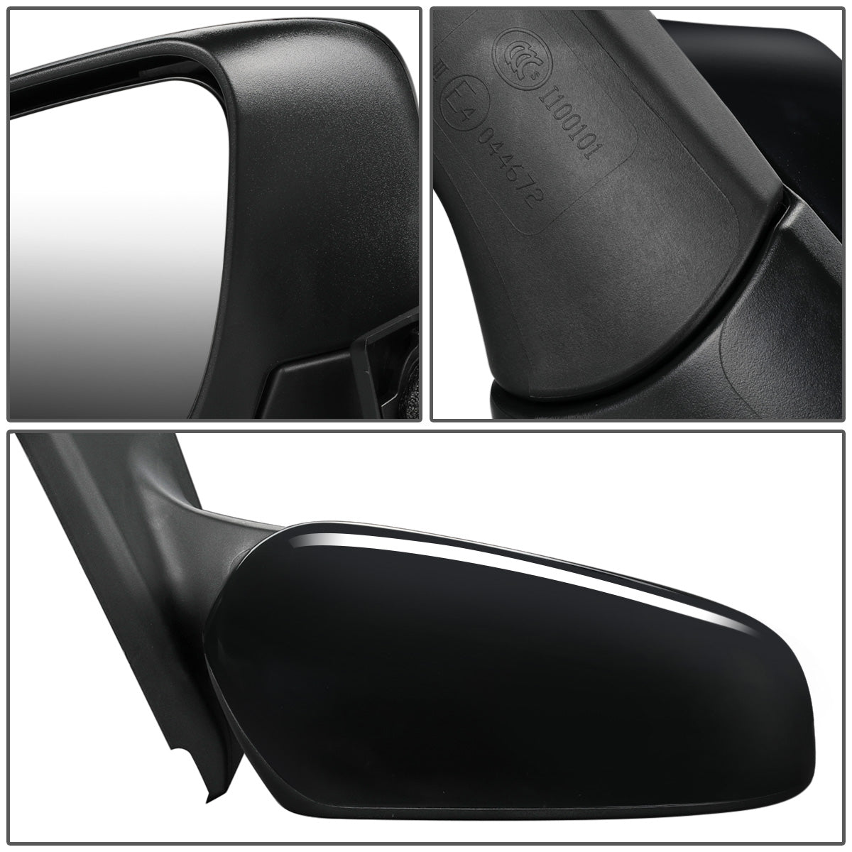 RETROVISOR MIRROR - OEM - 15-17 TOYOTA YARIS - POWERED - FOLDING - RIGHT - BLACK MATERIAL