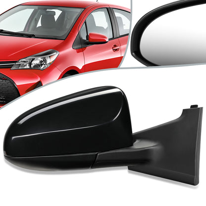 RETROVISOR MIRROR - OEM - 15-17 TOYOTA YARIS - POWERED - FOLDING - RIGHT - BLACK MATERIAL