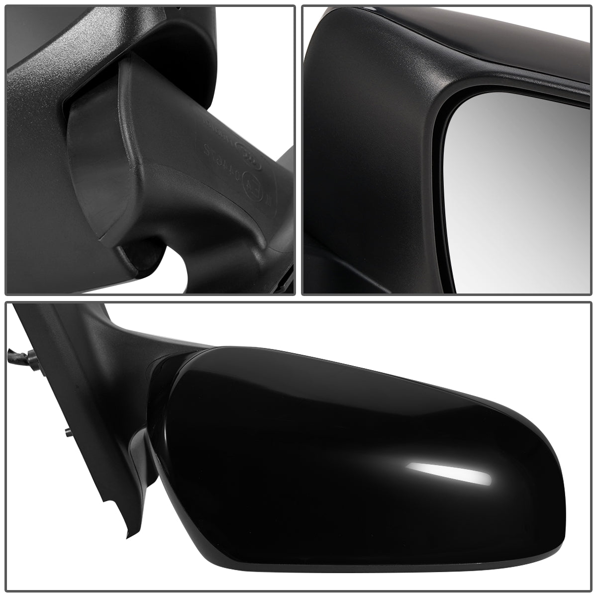 RETROVISOR MIRROR - OEM - 15-17 TOYOTA YARIS - POWERED - FOLDING - HEATED - RIGHT - BLACK MATERIAL