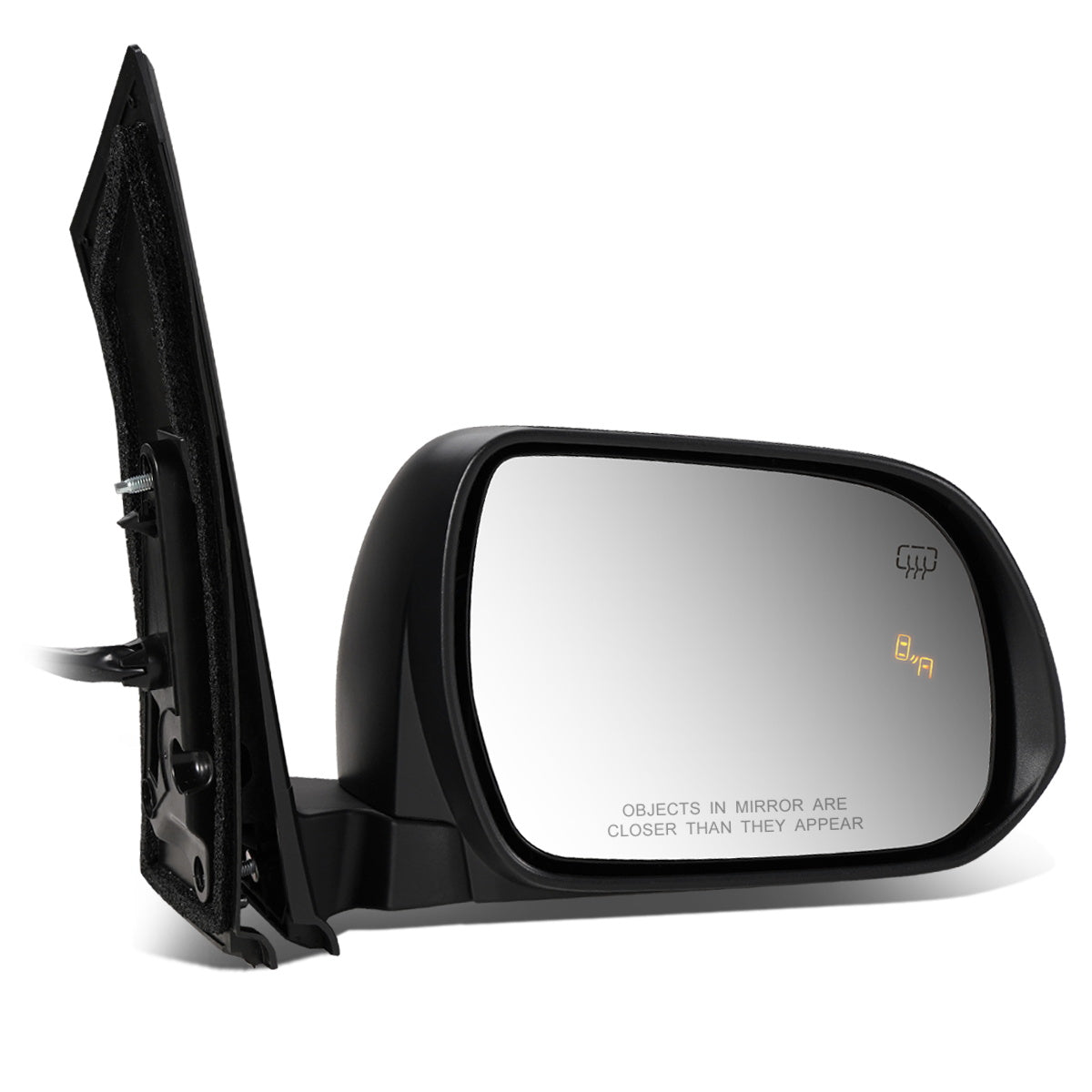 RETROVISOR MIRROR - OEM - 11-17 TOYOTA SIENNA - POWERED - HEATED - W/ SIGNAL LIGHT - W/ MEMORY - W/ PUDDLE LIGHT - W/ BSD - W/O DIMMER - FOLDING - RIGHT - BLACK