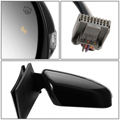 RETROVISOR MIRROR - OEM - 11-17 TOYOTA SIENNA - POWERED - HEATED - W/ SIGNAL LIGHT - W/ MEMORY - W/ PUDDLE LIGHT - W/ BSD - W/O DIMMER - FOLDING - RIGHT - BLACK