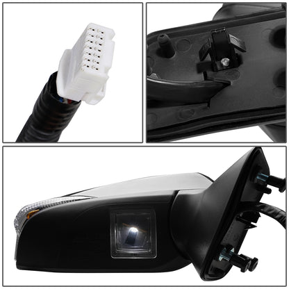 RETROVISOR MIRROR - OEM - 13-16 TOYOTA VENZA - POWERED - HEATED - W/ SIGNAL LIGHT - W/ MEMORY - W/ PUDDLE LIGHT - POWER FOLDING - RIGHT - BLACK MATERIAL