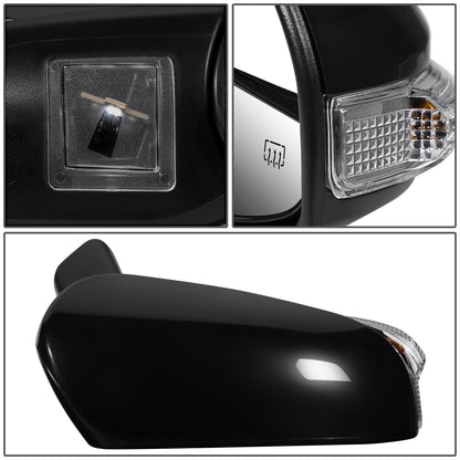 RETROVISOR MIRROR - OEM - 13-16 TOYOTA VENZA - POWERED - HEATED - W/ SIGNAL LIGHT - W/ MEMORY - W/ PUDDLE LIGHT - POWER FOLDING - RIGHT - BLACK MATERIAL