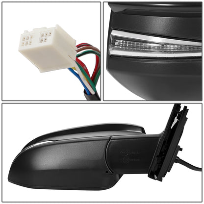 RETROVISOR MIRROR - OEM - 13-15 TOYOTA RAV4 - POWERED - HEATED - W/ SIGNAL LIGHT - W/ BSD - FOLDING - RIGHT - BLACK MATERIAL