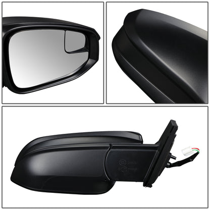 RETROVISOR MIRROR - OEM - 13-15 TOYOTA RAV4 - POWERED - FOLDING - W/ SPOTTER GLASS - TEXTURED - RIGHT - BLACK