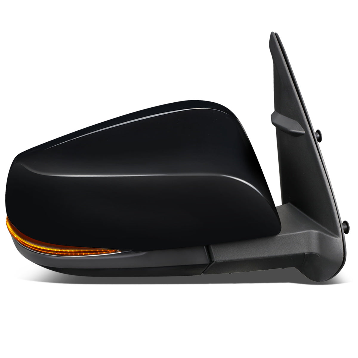 RETROVISOR MIRROR - OEM - 16-17 TOYOTA TACOMA - POWER MIRROR ADJUSTMENT - HEATED - SIGNAL LIGHT - FOLDING - W/O MEMORY, PUDDLE LIGHT, BLIND SPOT DETECTION OR ASPHERICAL GLASS - PAINTABLE - ONLY FITS VEHICLES W/ MATCHING FUNCTIONS AS MIRROR - RIGHT - BLACK