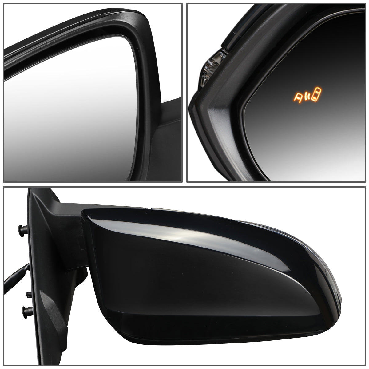 RETROVISOR MIRROR - OEM - 16-17 TOYOTA TACOMA - POWER MIRROR ADJUSTMENT - HEATED - SIGNAL LIGHT - BLIND SPOT DETECTION - FOLDING - W/O MEMORY, PUDDLE LIGHT OR ASPHERICAL GLASS - FOLDING - PAINTABLE - ONLY FITS VEHICLES W/ MATCHING FUNCTIONS AS MIRROR -