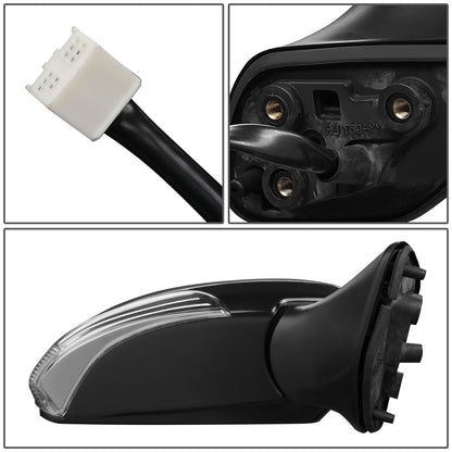 RETROVISOR MIRROR - OEM - 12-14 TOYOTA PRIUS-V - POWERED - HEATED - W/ SIGNAL LIGHT - POWER FOLDING - RIGHT - BLACK MATERIAL