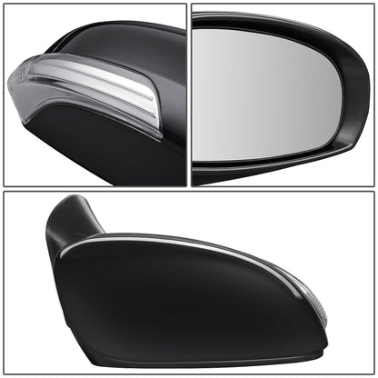 RETROVISOR MIRROR - OEM - 12-14 TOYOTA PRIUS-V - POWERED - HEATED - W/ SIGNAL LIGHT - POWER FOLDING - RIGHT - BLACK MATERIAL
