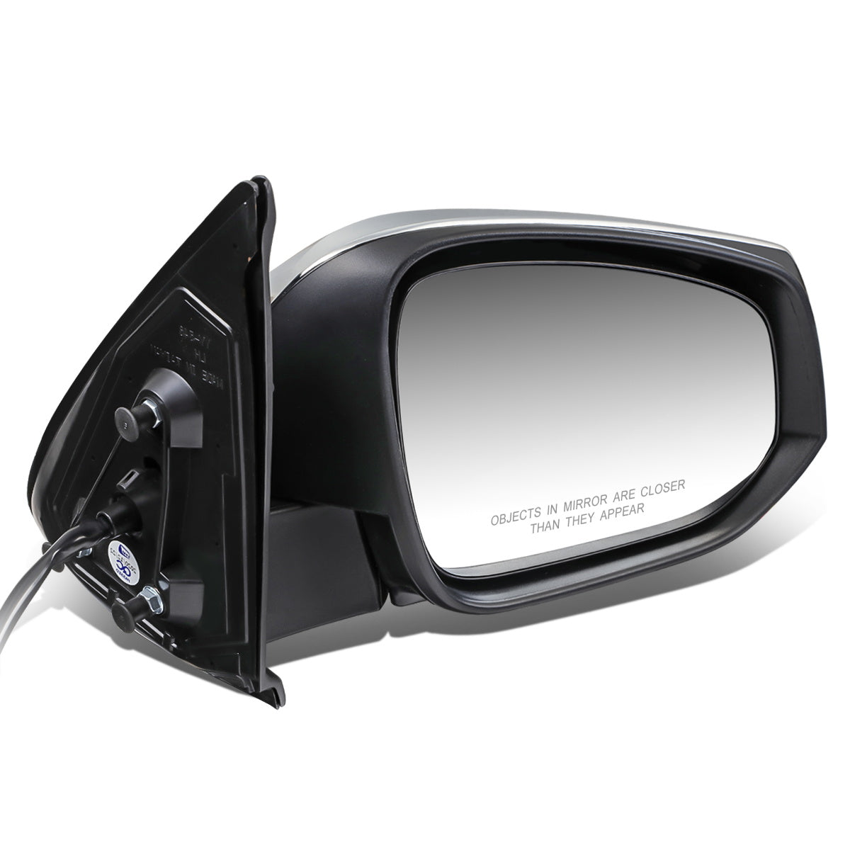 RETROVISOR MIRROR - OEM - 16-17 TOYOTA TACOMA - POWER MIRROR ADJUSTMENT - HEATED - W/ SIGNAL LIGHT - FOLDING - W/O PUDDLE LIGHT - ONLY FITS VEHICLES W/ MATCHING FUNCTIONS AS MIRROR - RIGHT - BLACK / CHROME COVER